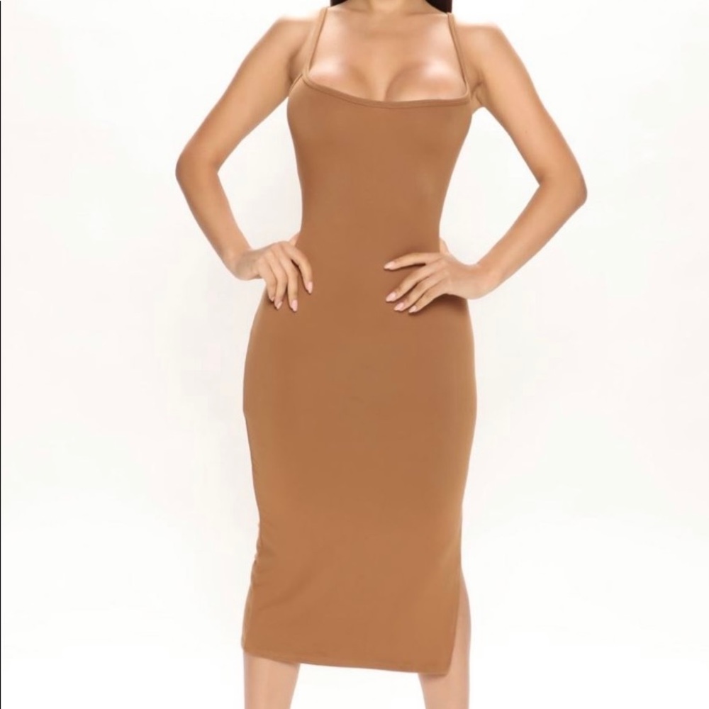 Taupe Long Dress .